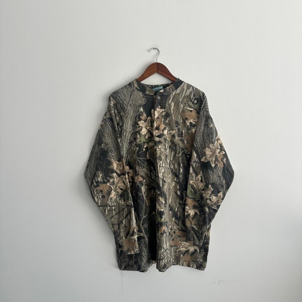 Vintage RealTree Camouflage Long Sleeve Tee Size XXL